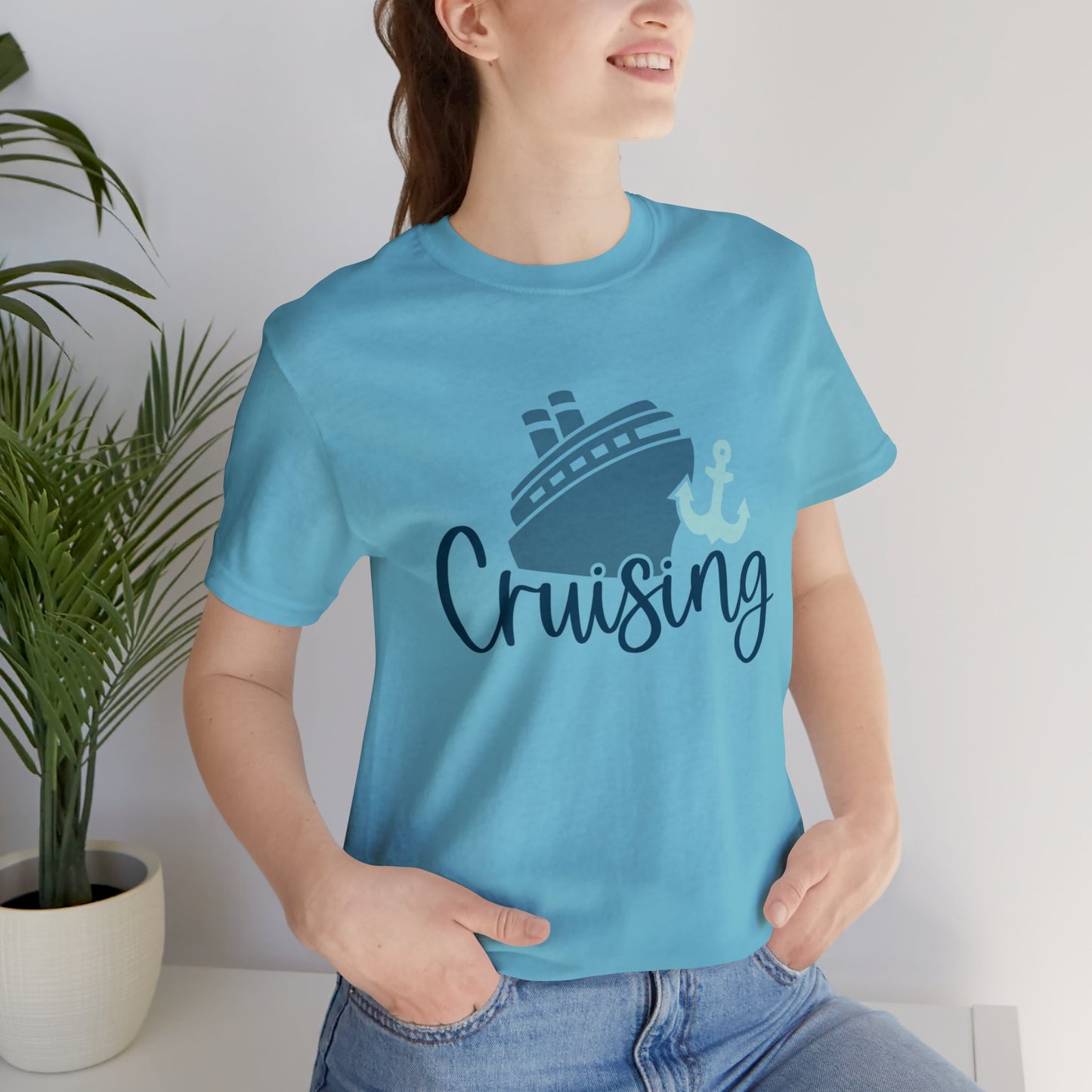 Unisex Adults Jersey Short Sleeve Tee, Cruise Tee, Cruising, 100% Cotton, Light Fabric 142 g/m²