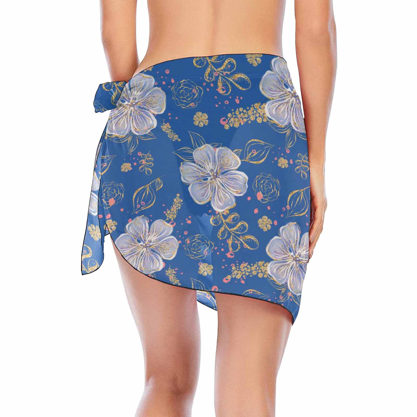 Blue Pansies  Women's Beach Sarong Wrap