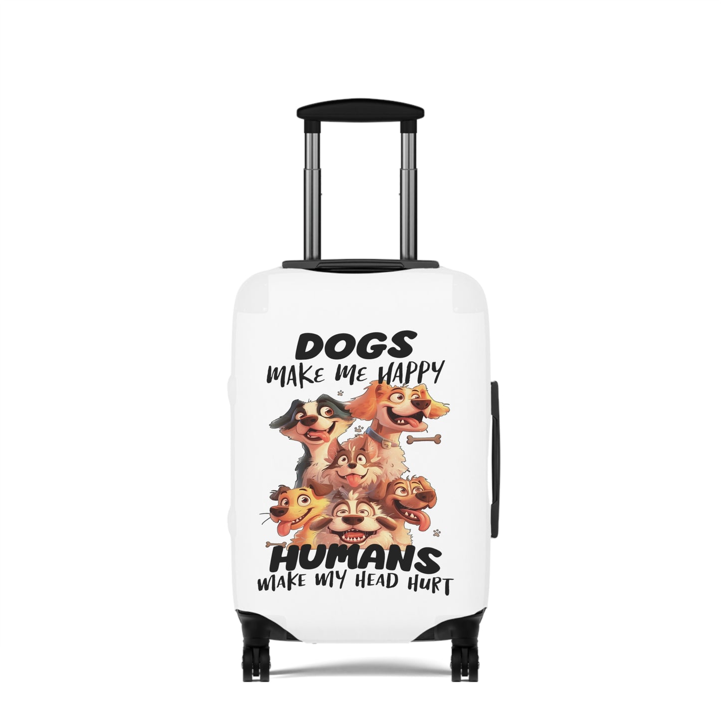 Luggage Cover, Dog, Dogs make me happy, awd-4006