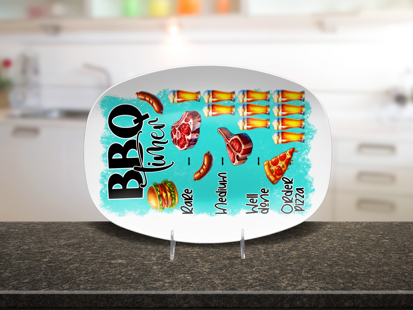 BBQ Timer 10" x 14" BBQ Platter