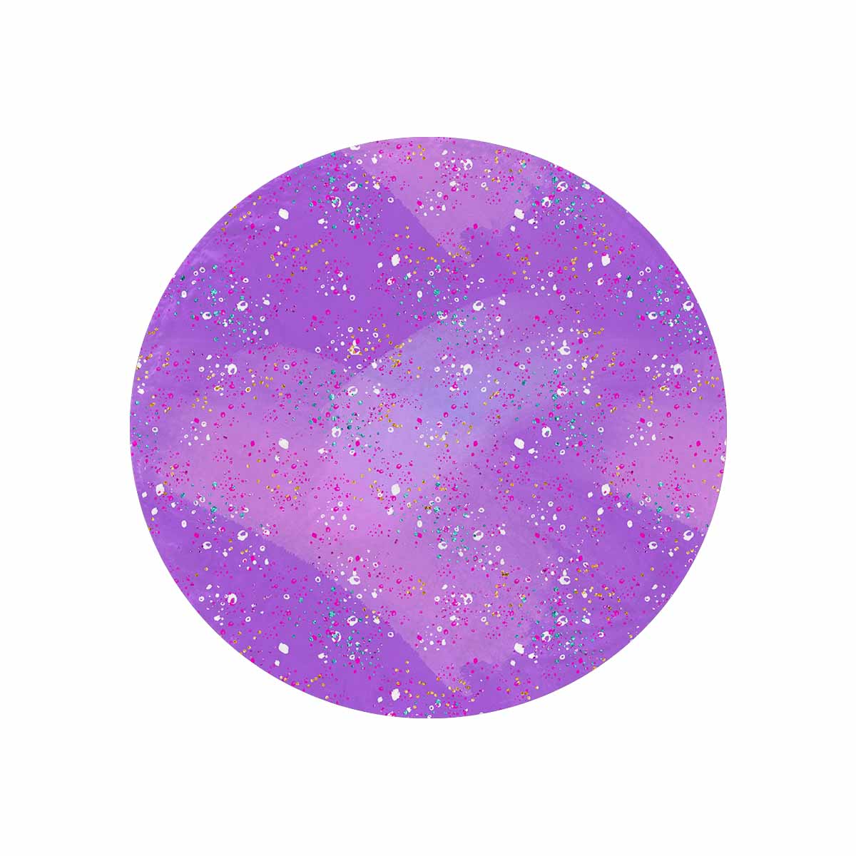 Purple Splash  Circular Micro Fleece Blanket 47"