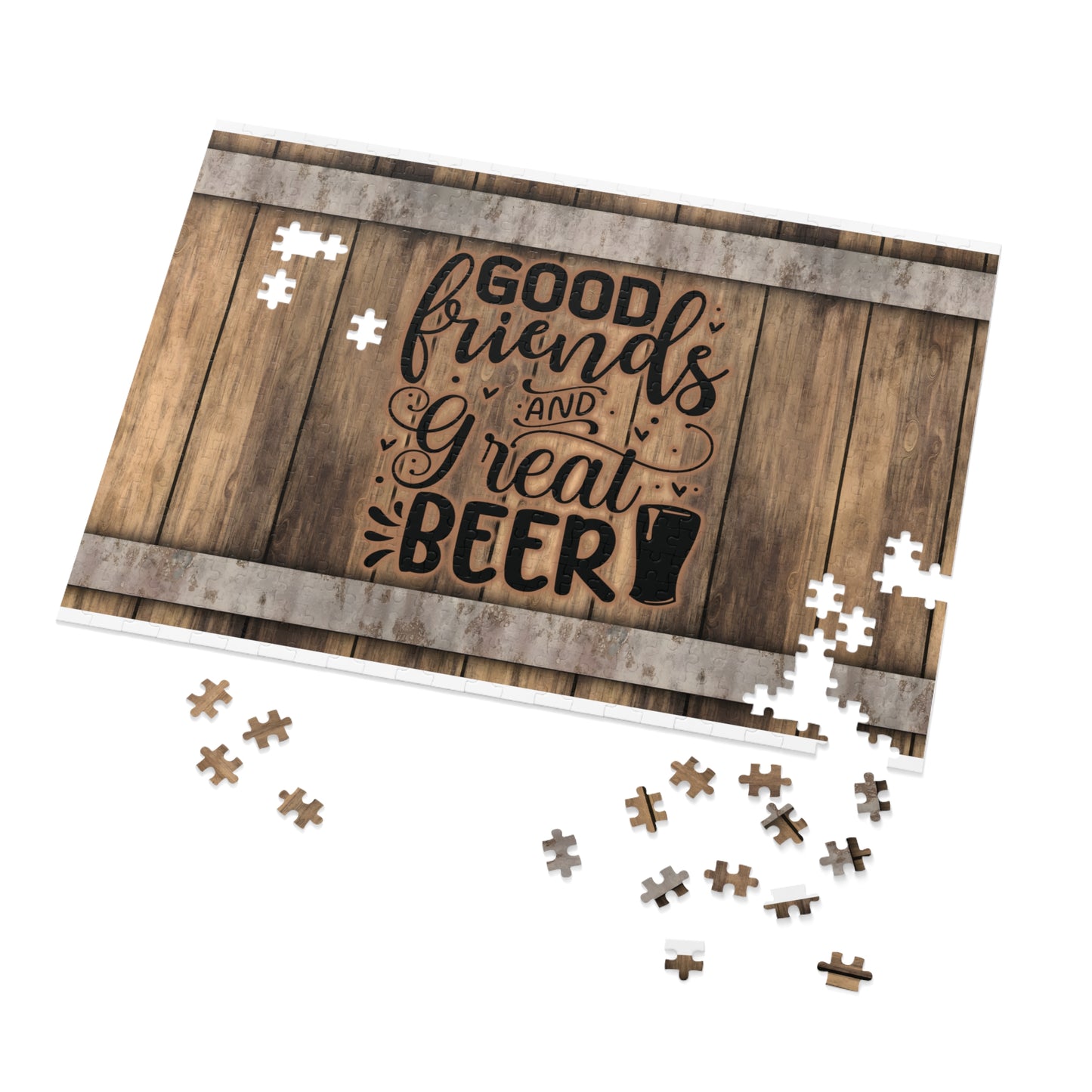 Puzzle, Good Friends Great Beer, Personalised/Non-Personalised (30, 110, 252, 500,1000-Piece) awd-567