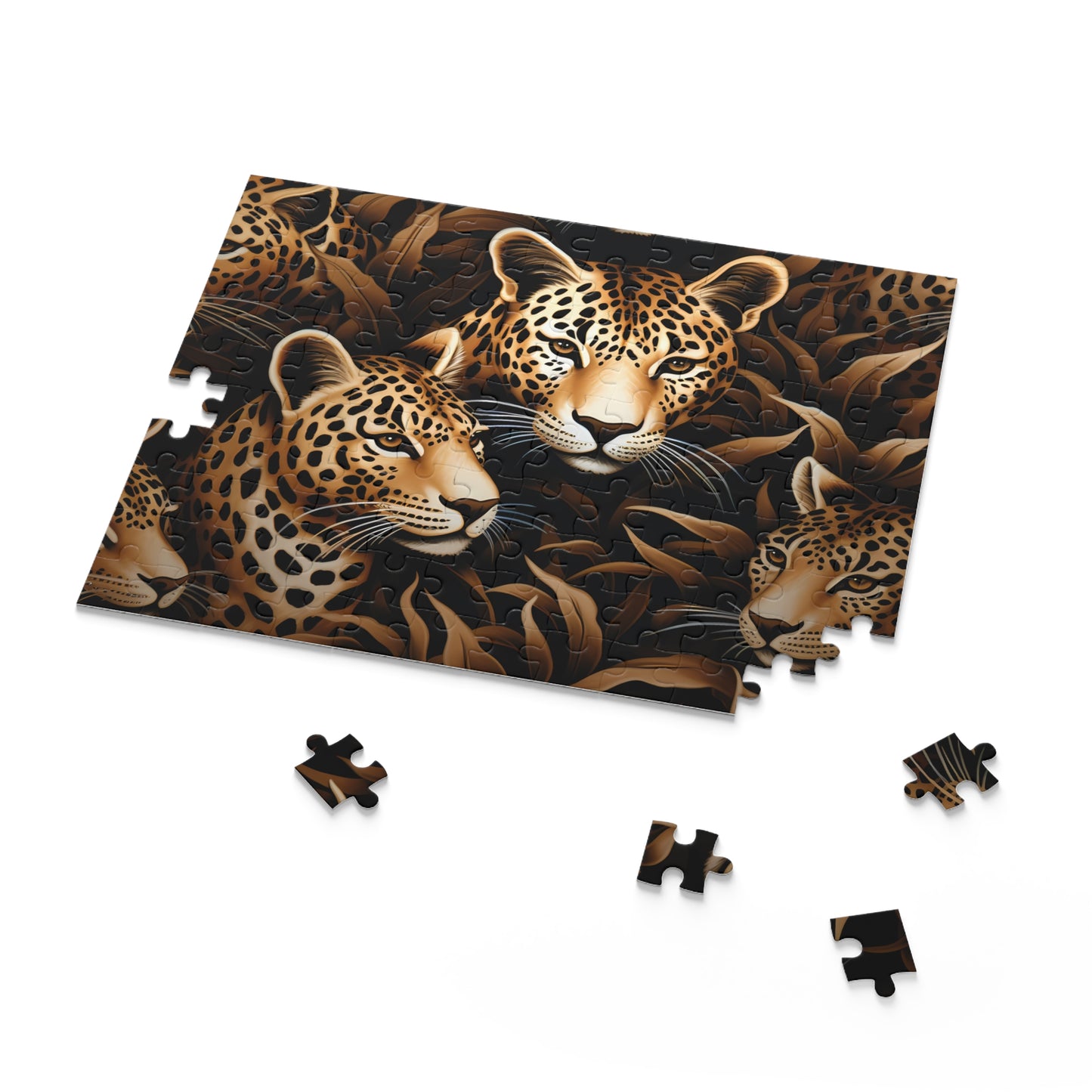 Personalised/Non-Personalised Puzzle, Leopard (120, 252, 500-Piece)