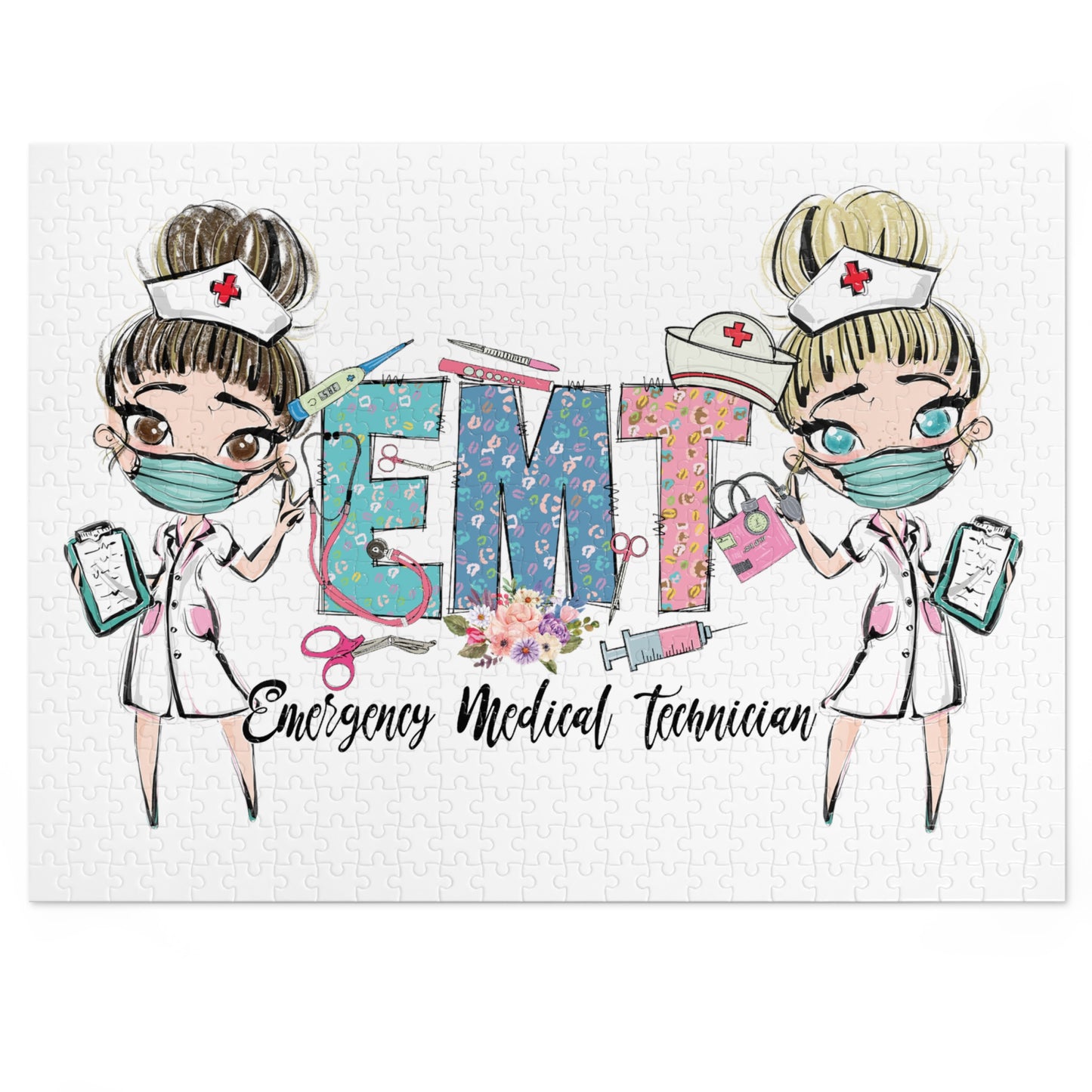 Puzzle, Nurse, EMT Nurse, Personalised/Non-Personalised (30, 110, 252, 500,1000-Piece) awd-637