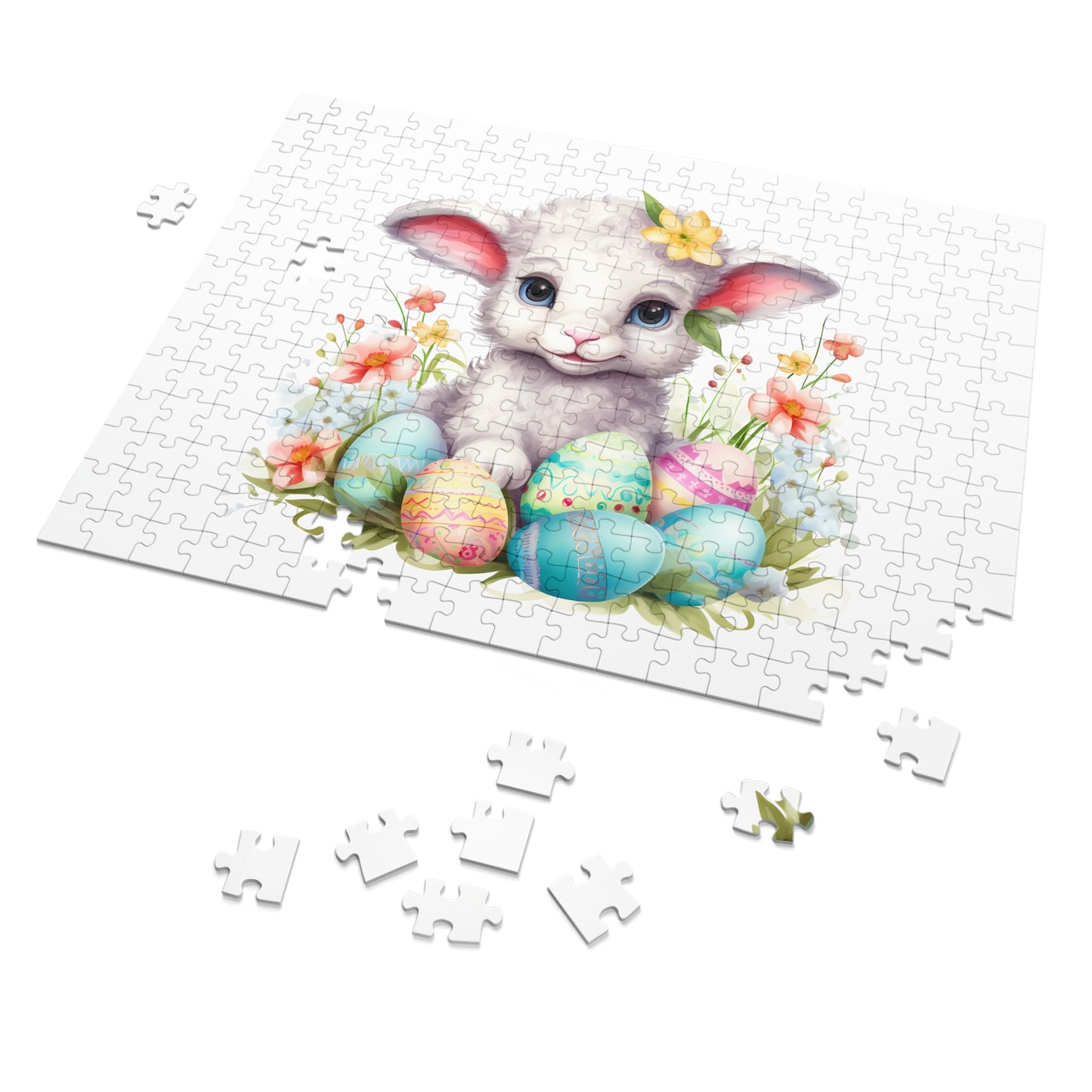 Jigsaw Puzzle, Easter, Lamb, Personalised/Non-Personalised (30, 110, 252, 500,1000-Piece)