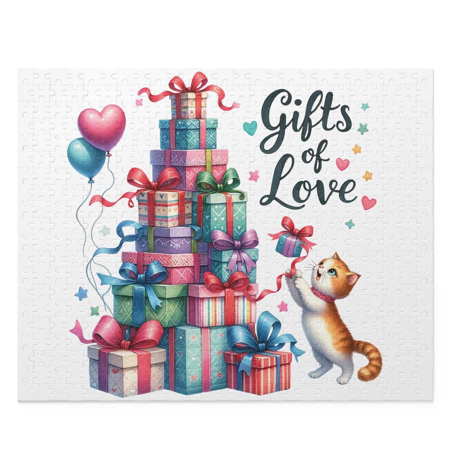 Personalised/Non-Personalised Puzzle, Christmas, Present Tree (120, 252, 500-Piece)