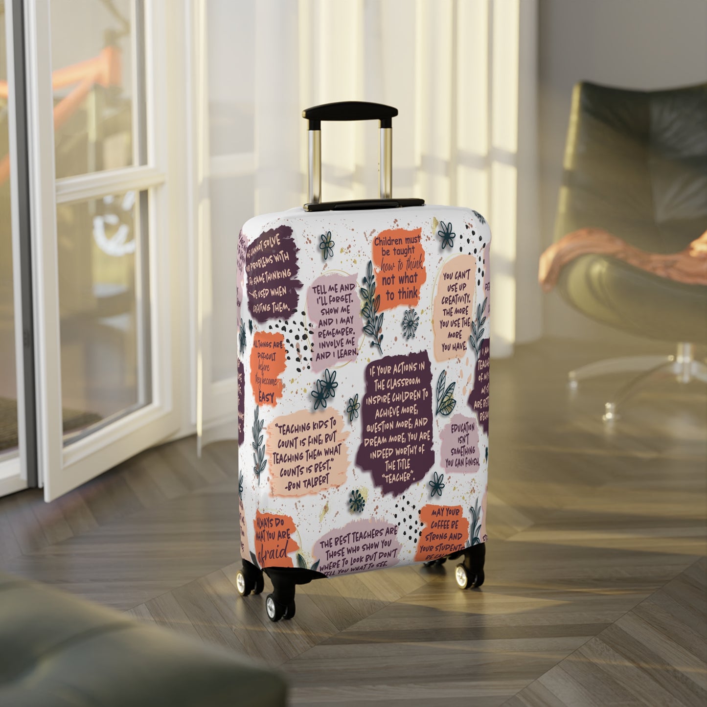 Luggage Cover, Teacher, Affirmations, awd-1439