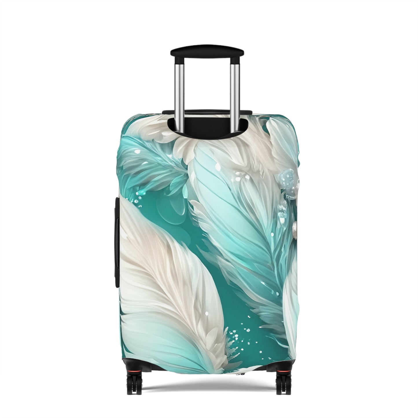 Luggage Cover, Turquoise Floral-3