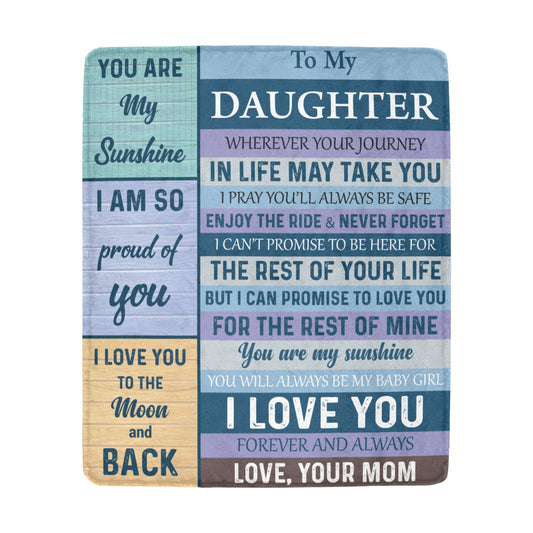 To My Daughter Ultra-Soft Micro Fleece Blanket 50"x60" (Thick)