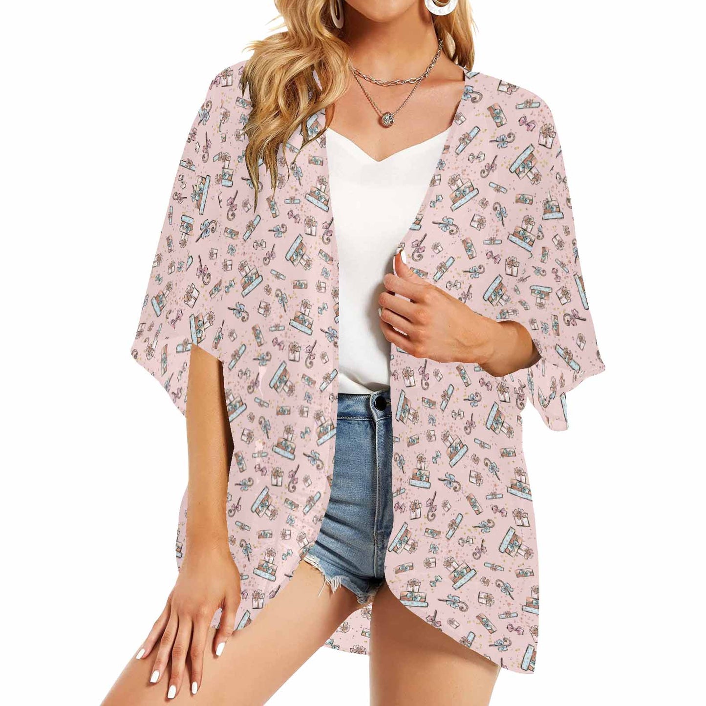 Christmas presents Women's Kimono Chiffon Cover Up