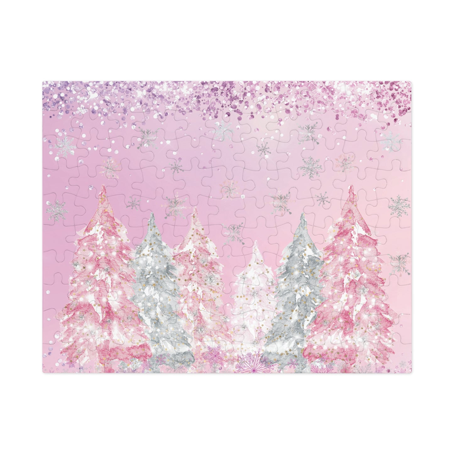 Puzzle, Christmas Trees, Personalised/Non-Personalised (30, 110, 252, 500,1000-Piece)