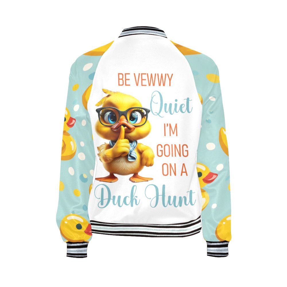 Rubber Duck Be Vewwy Quiet Bomber Jacket for Women