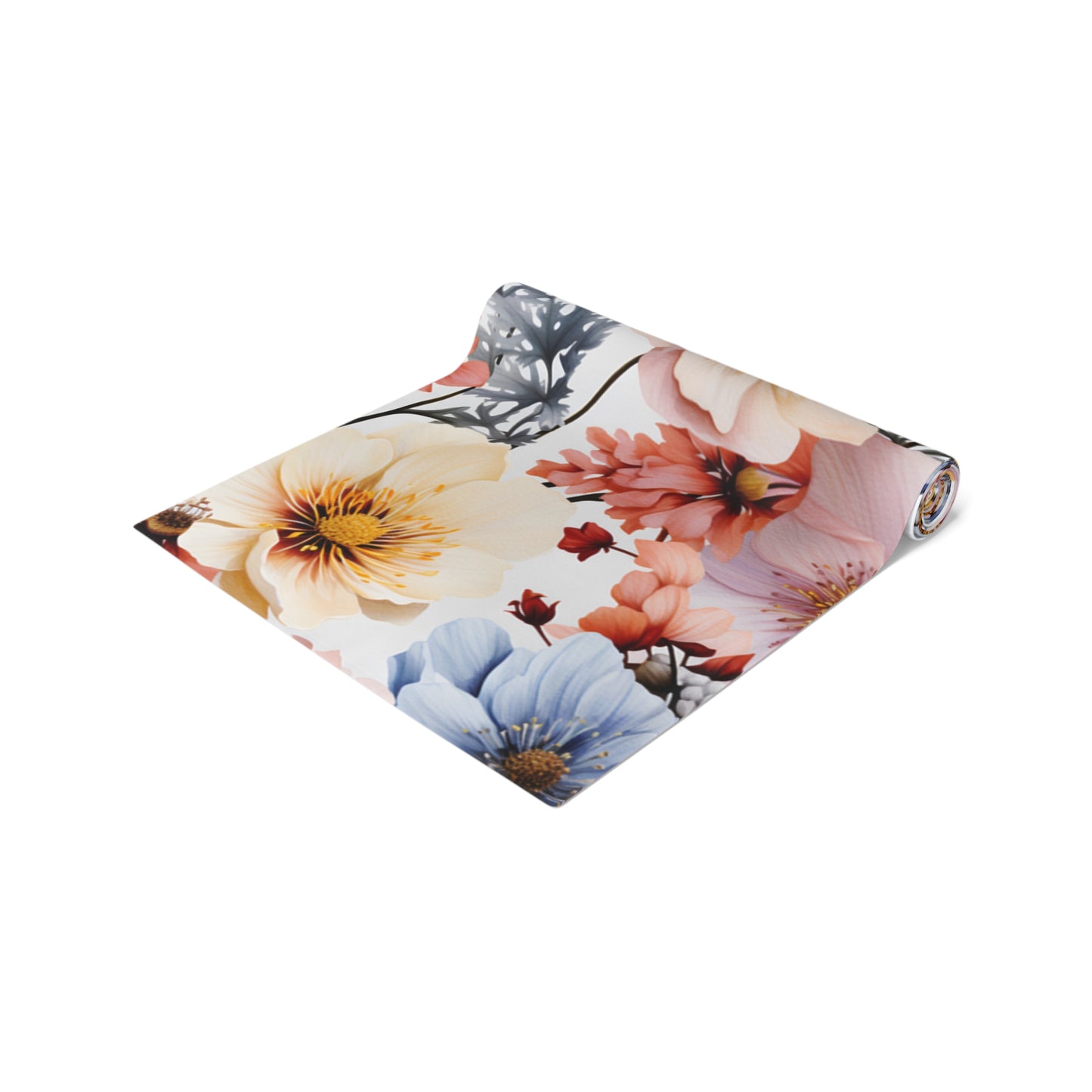 Floral Table Runner, Cotton Twill and Poly Available