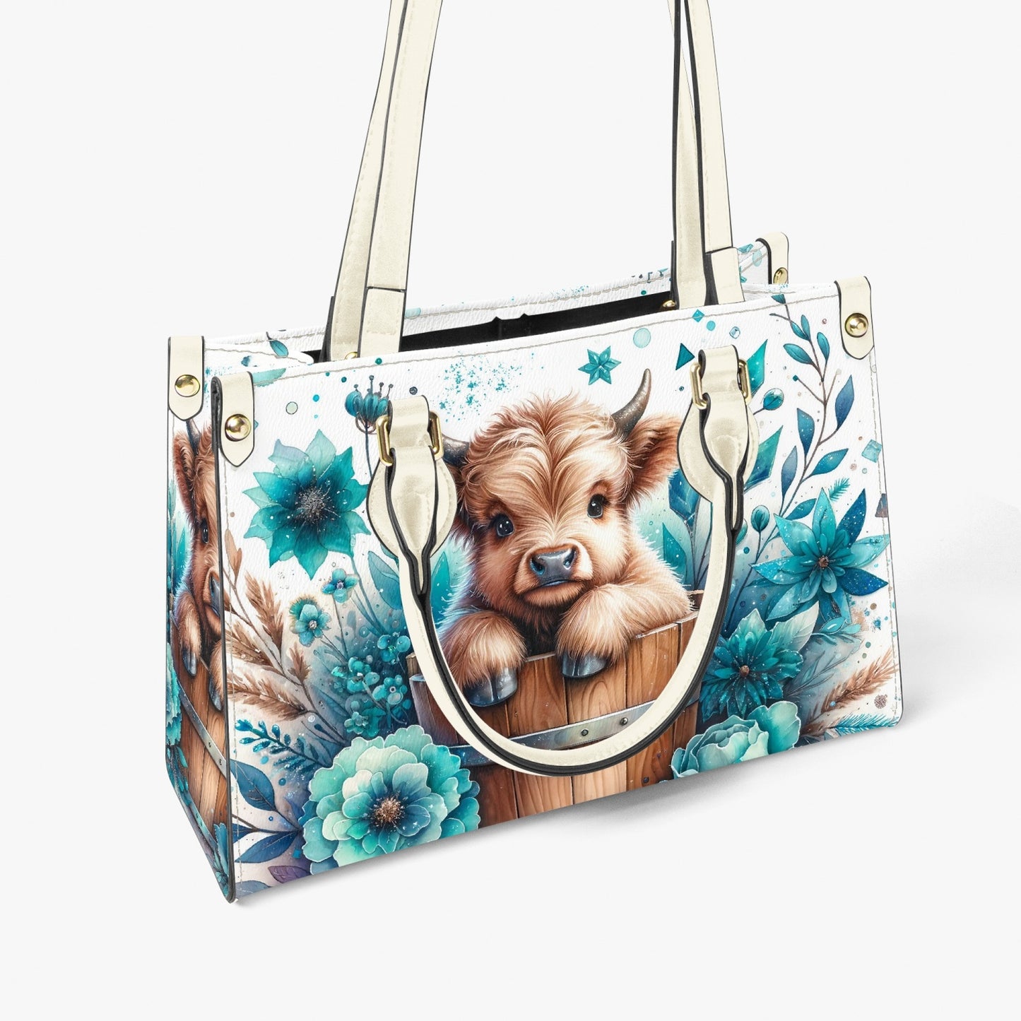 Women's Tote Bag - Long Strap - Highland Cow