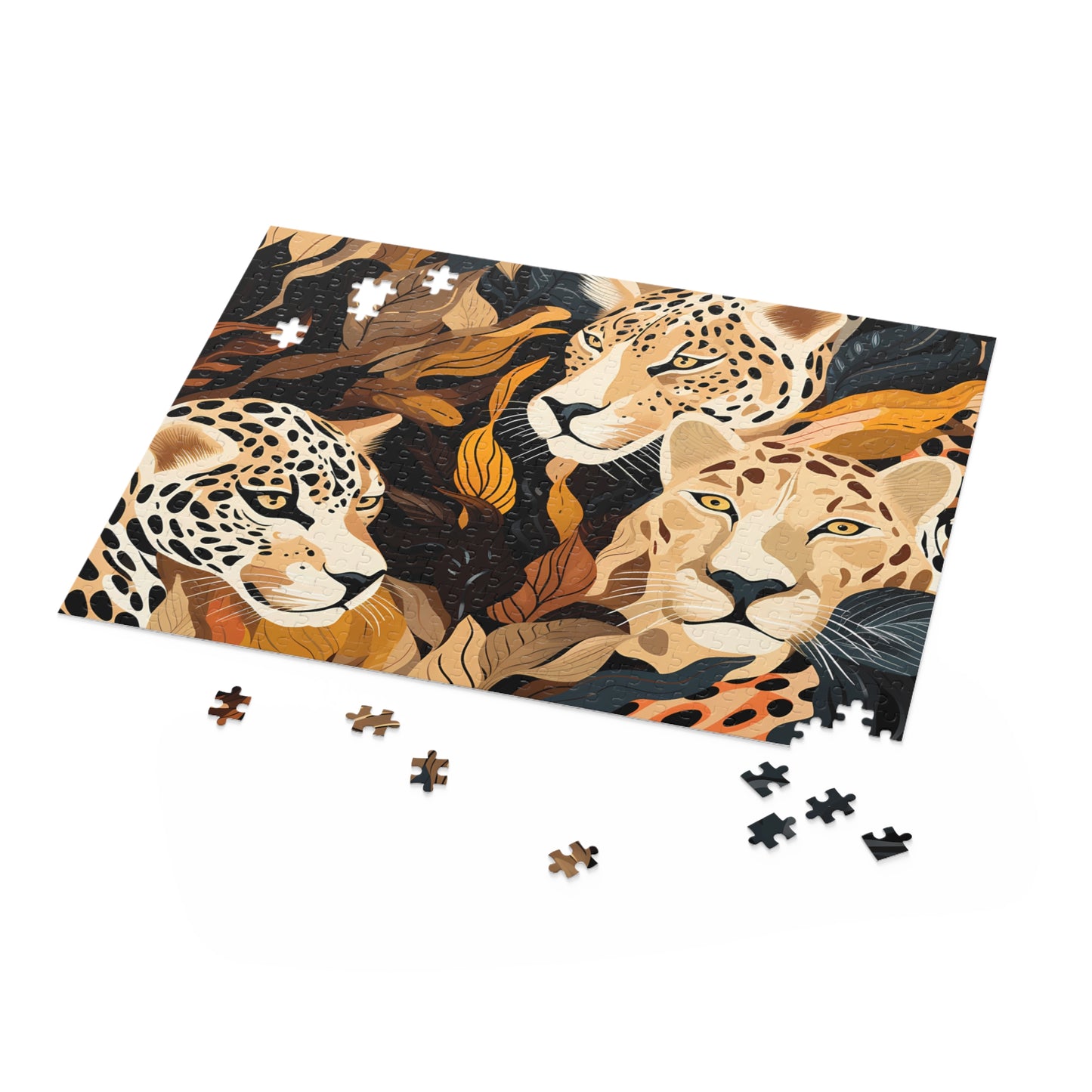 Personalised/Non-Personalised Puzzle, Leopard (120, 252, 500-Piece)