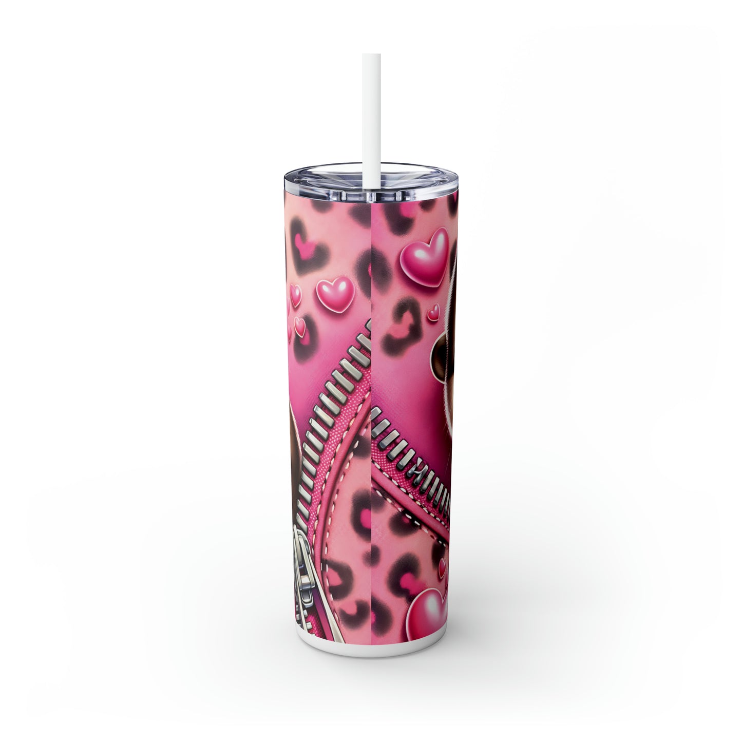 Skinny Tumbler with Straw, 20oz, Otter, Valentines Day