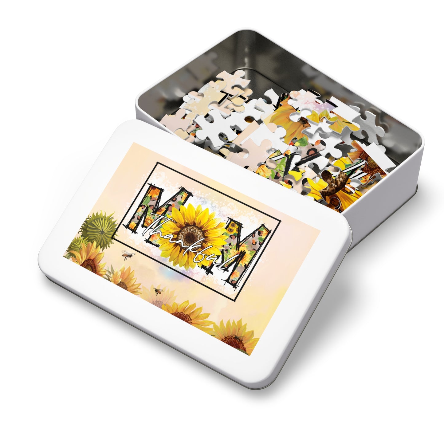 Jigsaw Puzzle, Sunflower, Mom, Personalised/Non-Personalised (30, 110, 252, 500,1000-Piece)