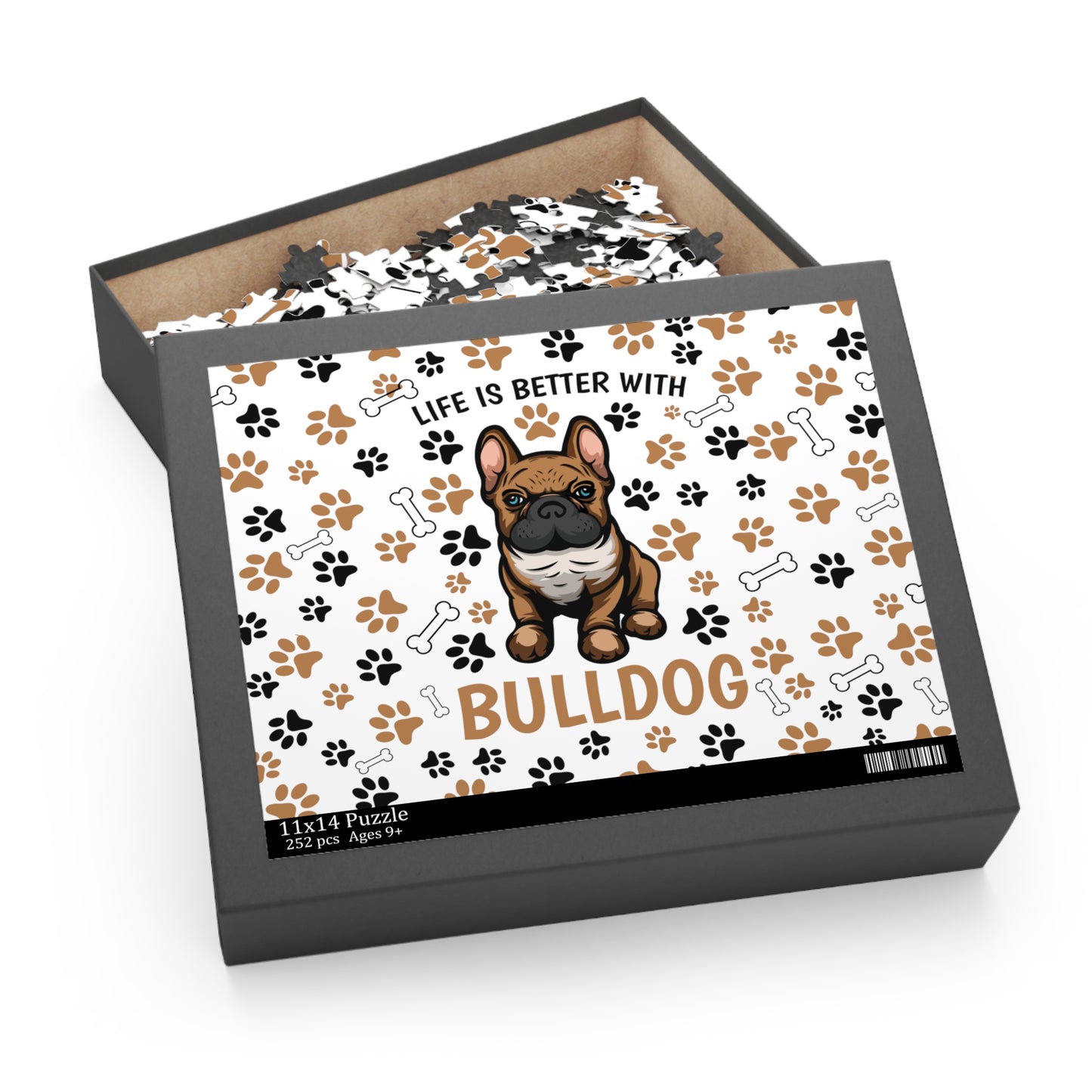 Puzzle, Life is Better with a Bulldog (120, 252, 500-Piece) awd-609