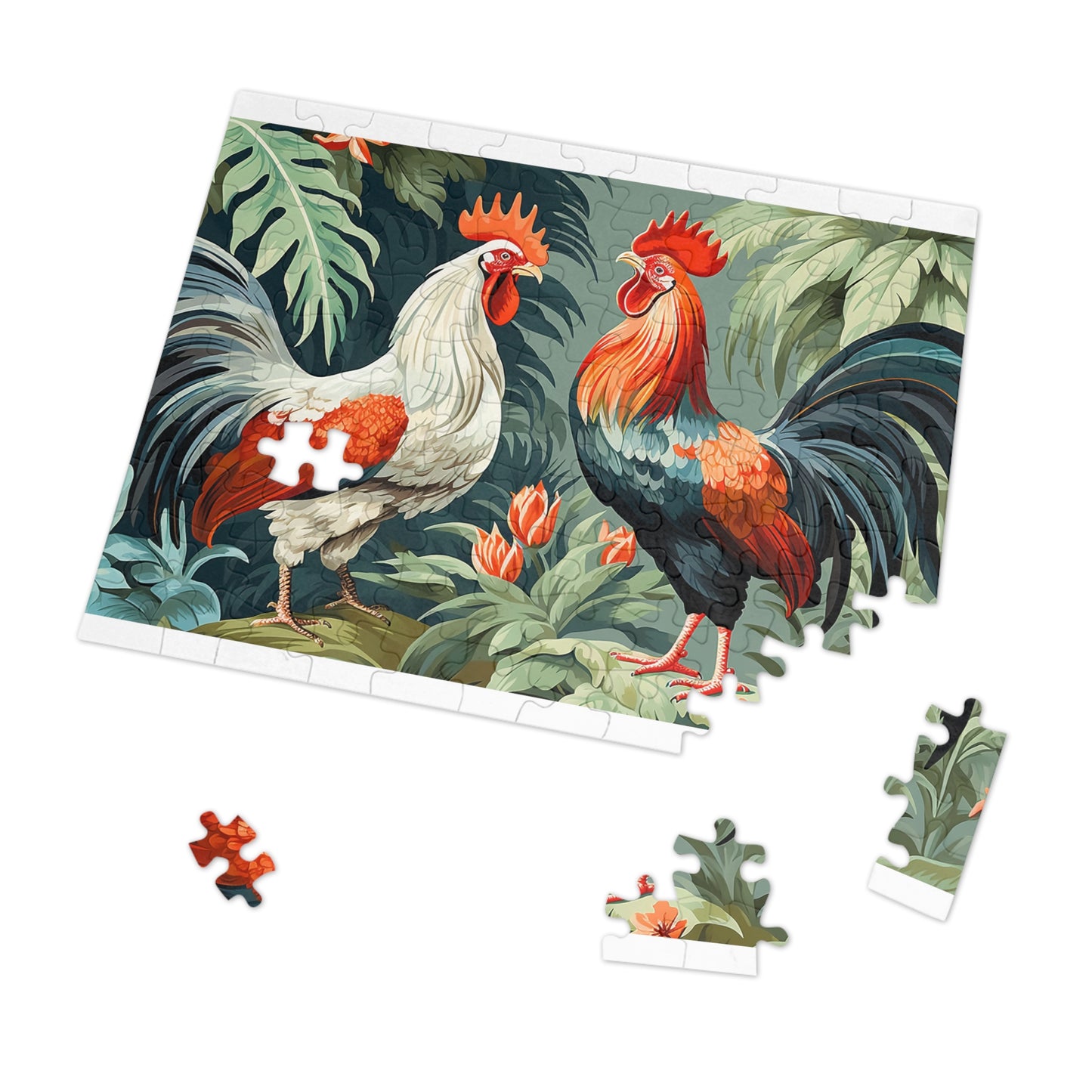 Jigsaw Puzzle, Chicken/Rooster, Personalised/Non-Personalised (30, 110, 252, 500,1000-Piece)