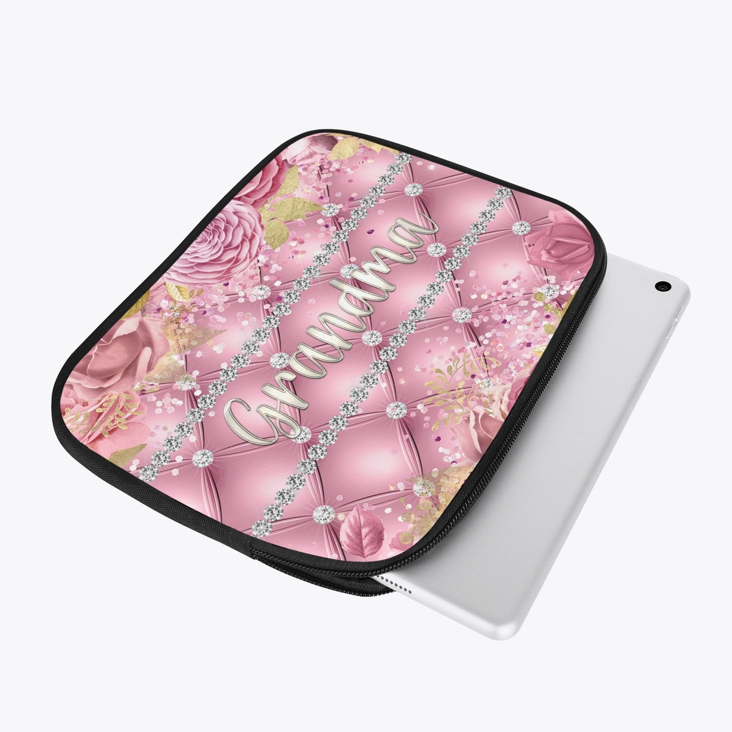 Tablet Sleeve - Pink Floral - Grandma