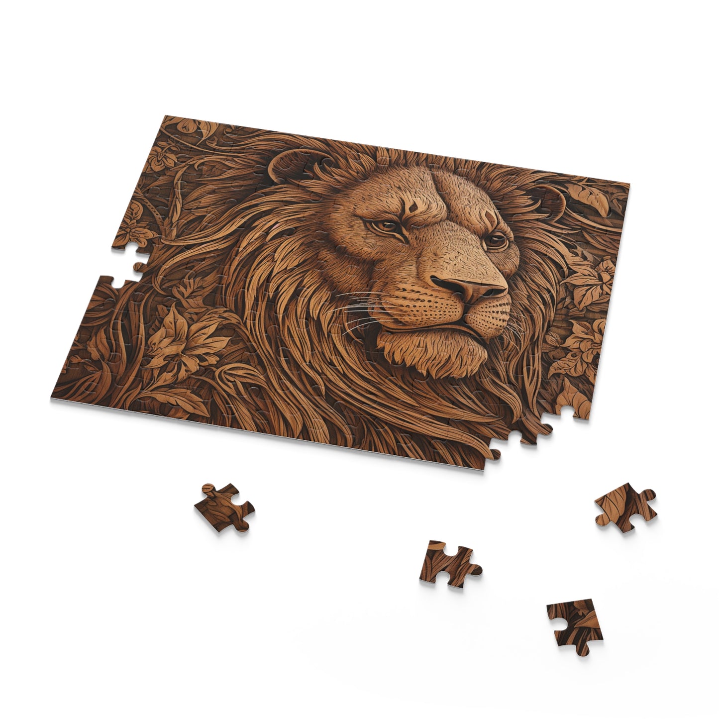 Personalised/Non-Personalised Puzzle, Lion (120, 252, 500-Piece)