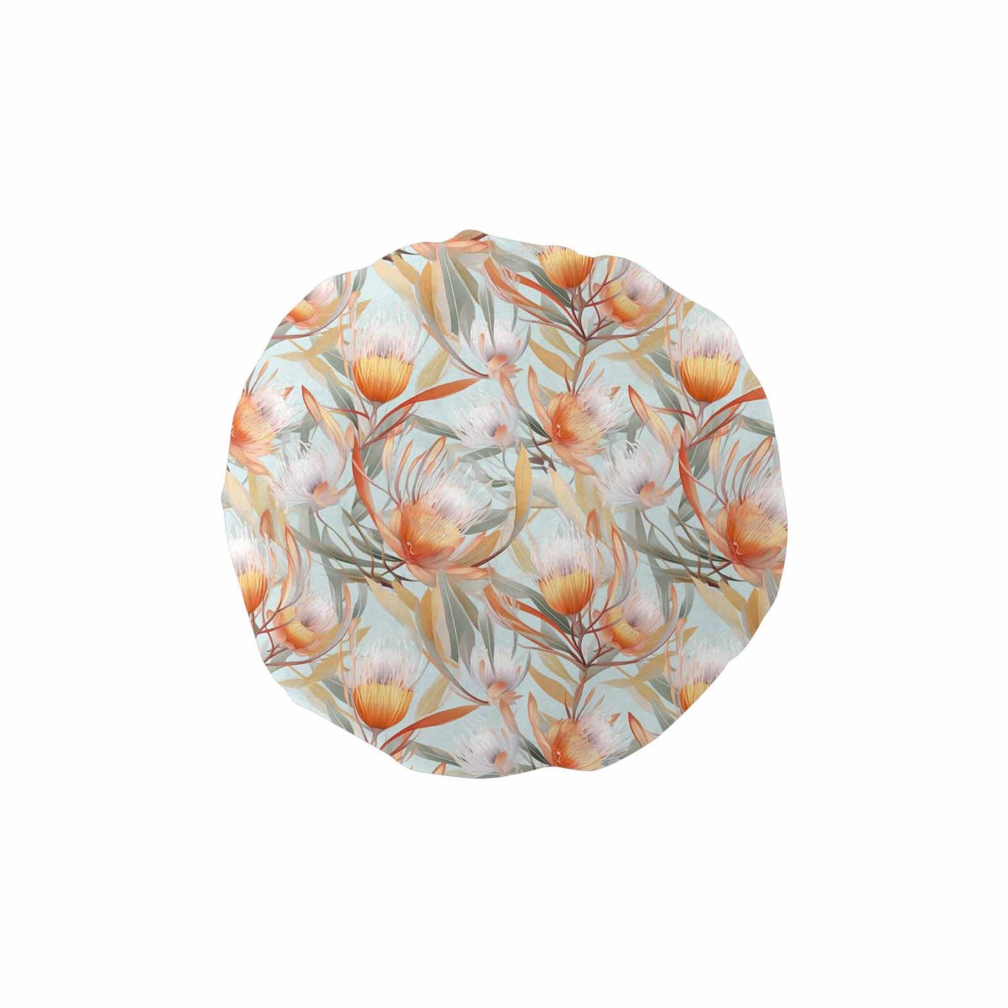 Australian Floral Green  Shower Cap