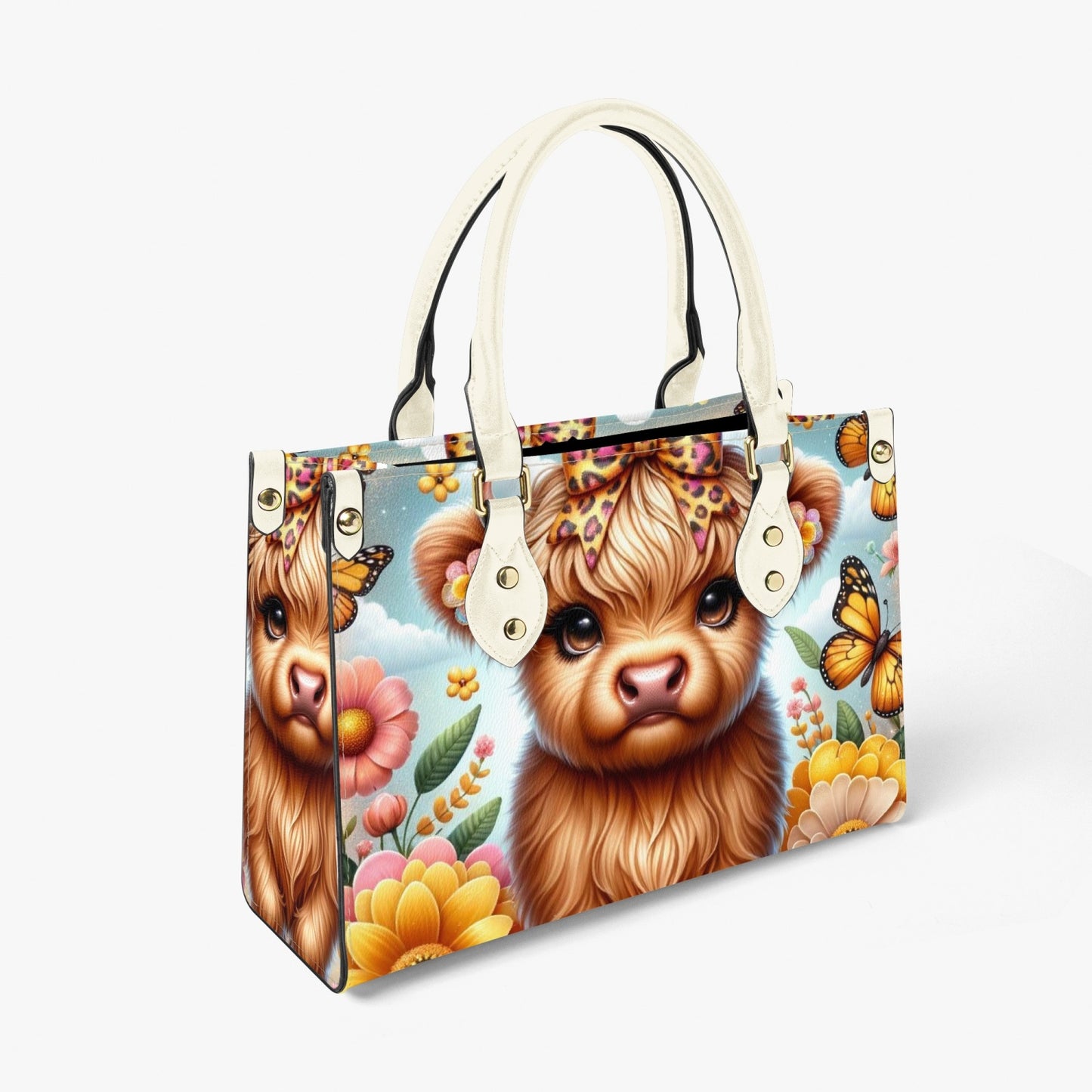 Women's Tote Bag - Long Strap - Highland Cow