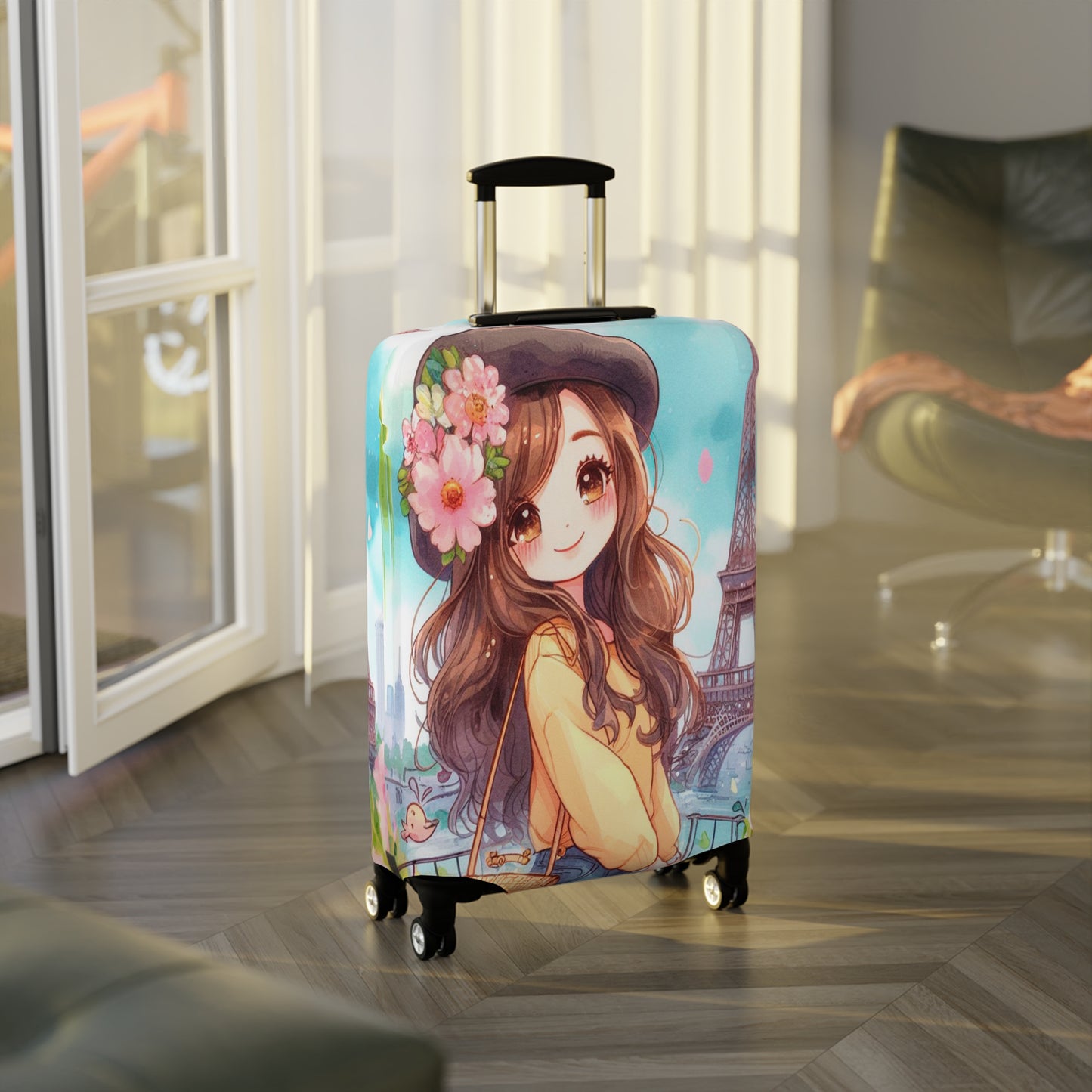 Luggage Cover, Just a Girl Who loves Travelling, awd-2106