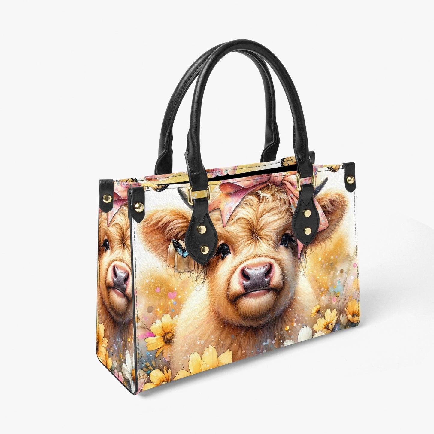 Women's Tote Bag - Long Strap Highland Cow