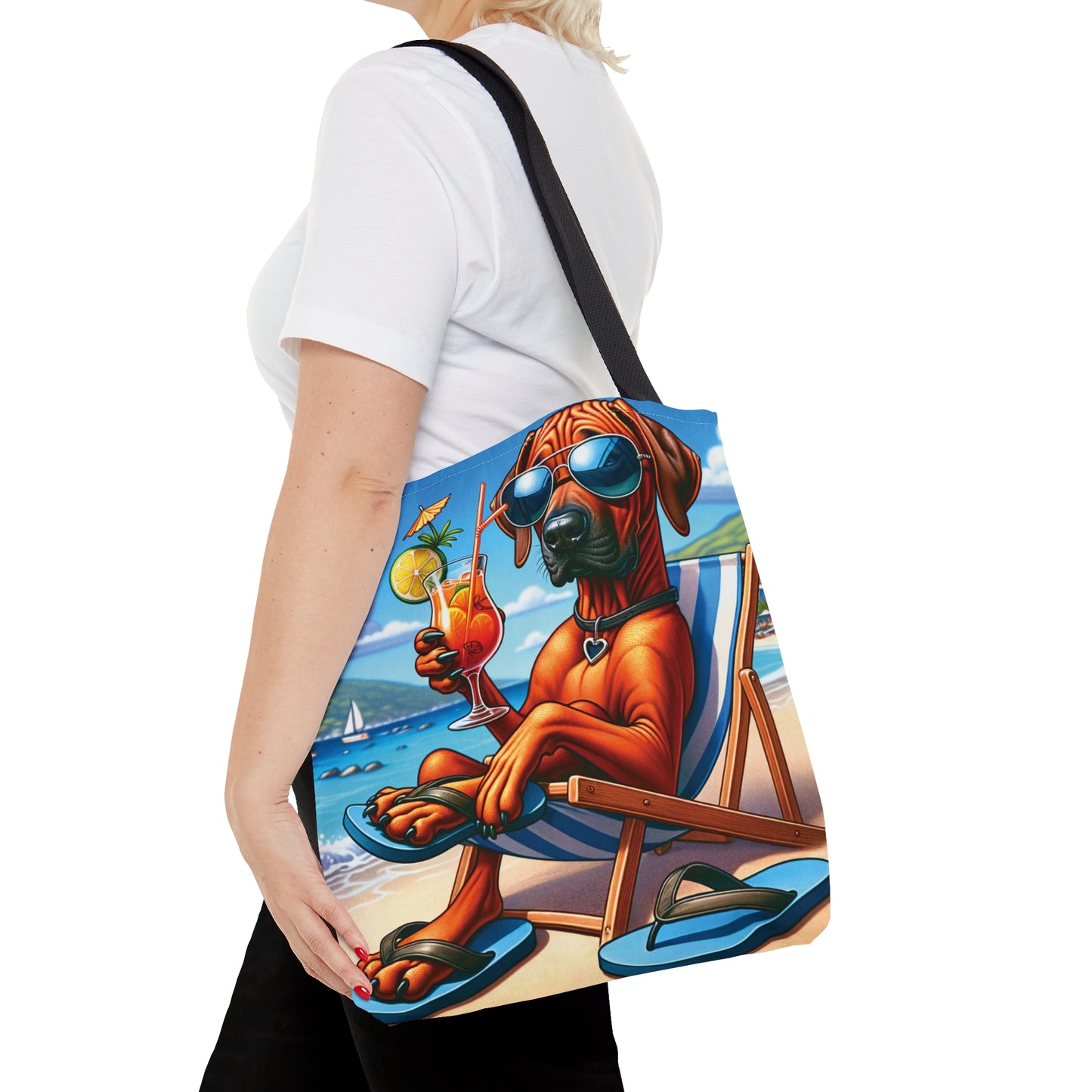 Tote Bag, Dog on Beach, Rhodesian Ridgeback, Tote bag, awd-1239