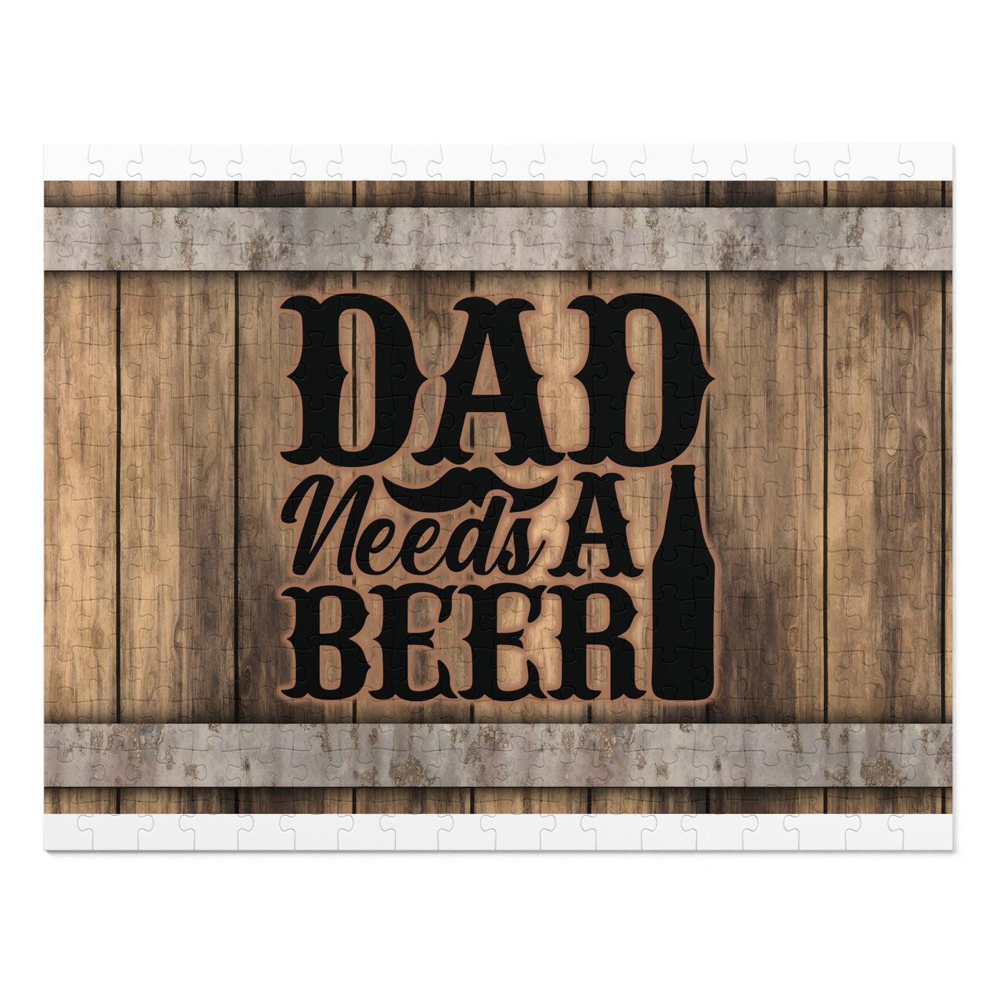 Puzzle, Dad, Dad needs a Beer, Personalised/Non-Personalised (30, 110, 252, 500,1000-Piece) awd-568