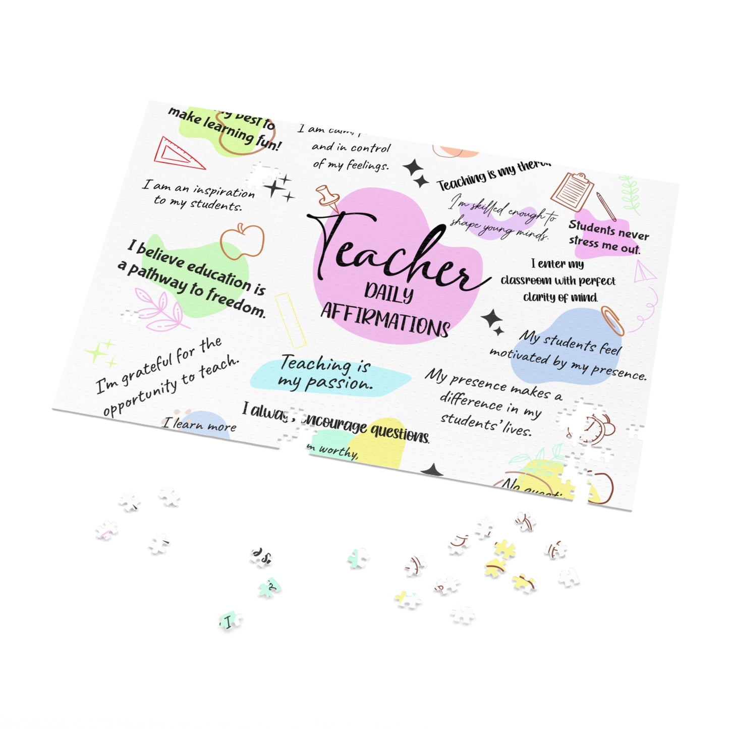 Jigsaw Puzzle in Tin, Affirmations, Teacher, Personalised/Non-Personalised, awd-501