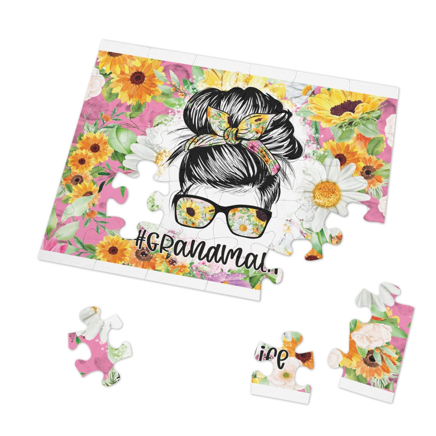 Jigsaw Puzzle, Grandma Life, Personalised/Non-Personalised (30, 110, 252, 500,1000-Piece)