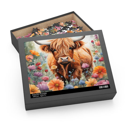 Puzzle,  Highland Cow (120, 252, 500-Piece) awd-642