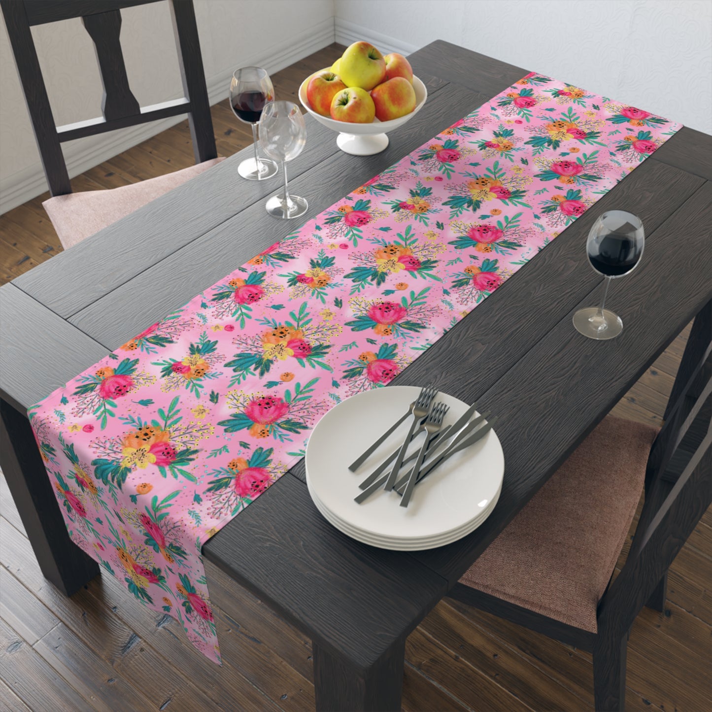 Australian Floral Table Runner, Cotton Twill and Poly Available