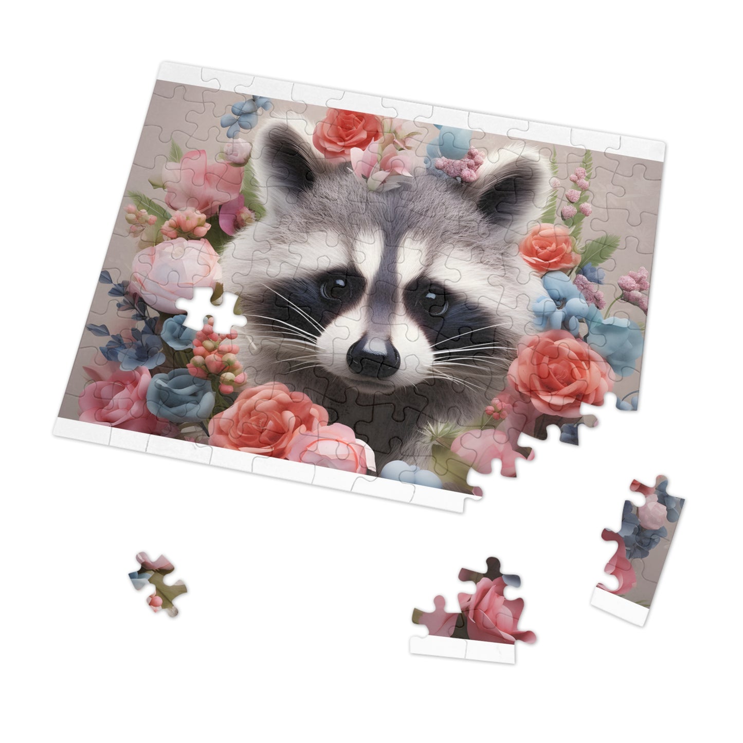 Jigsaw Puzzle, Racoon, Personalised/Non-Personalised (30, 110, 252, 500,1000-Piece)