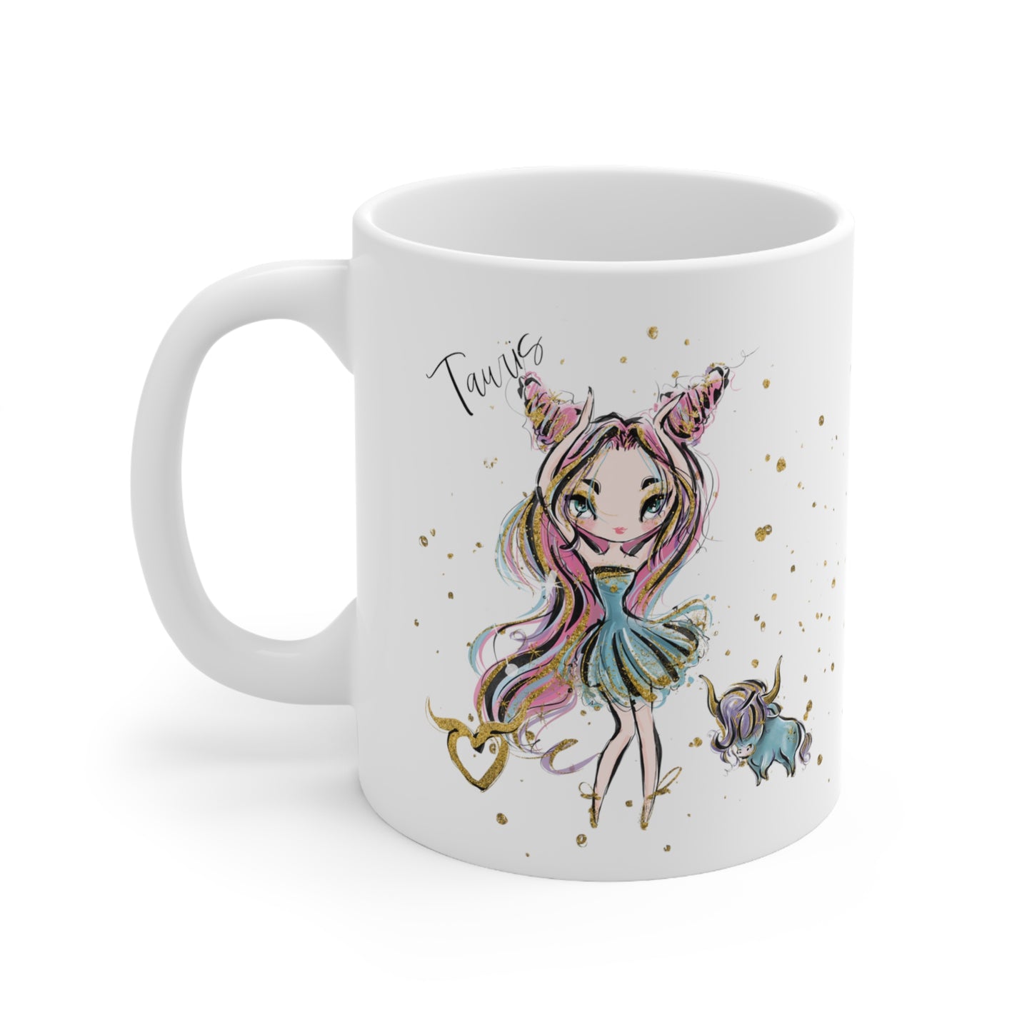 Personalised/Non Personalised Zodiac Sign, Taurus, Ceramic Mug 11oz