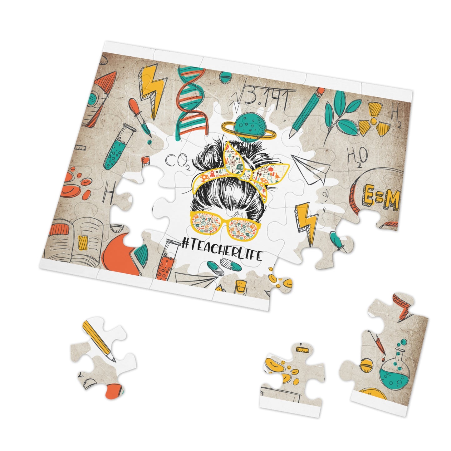 Jigsaw Puzzle, Teacher, Personalised/Non-Personalised (30, 110, 252, 500,1000-Piece)