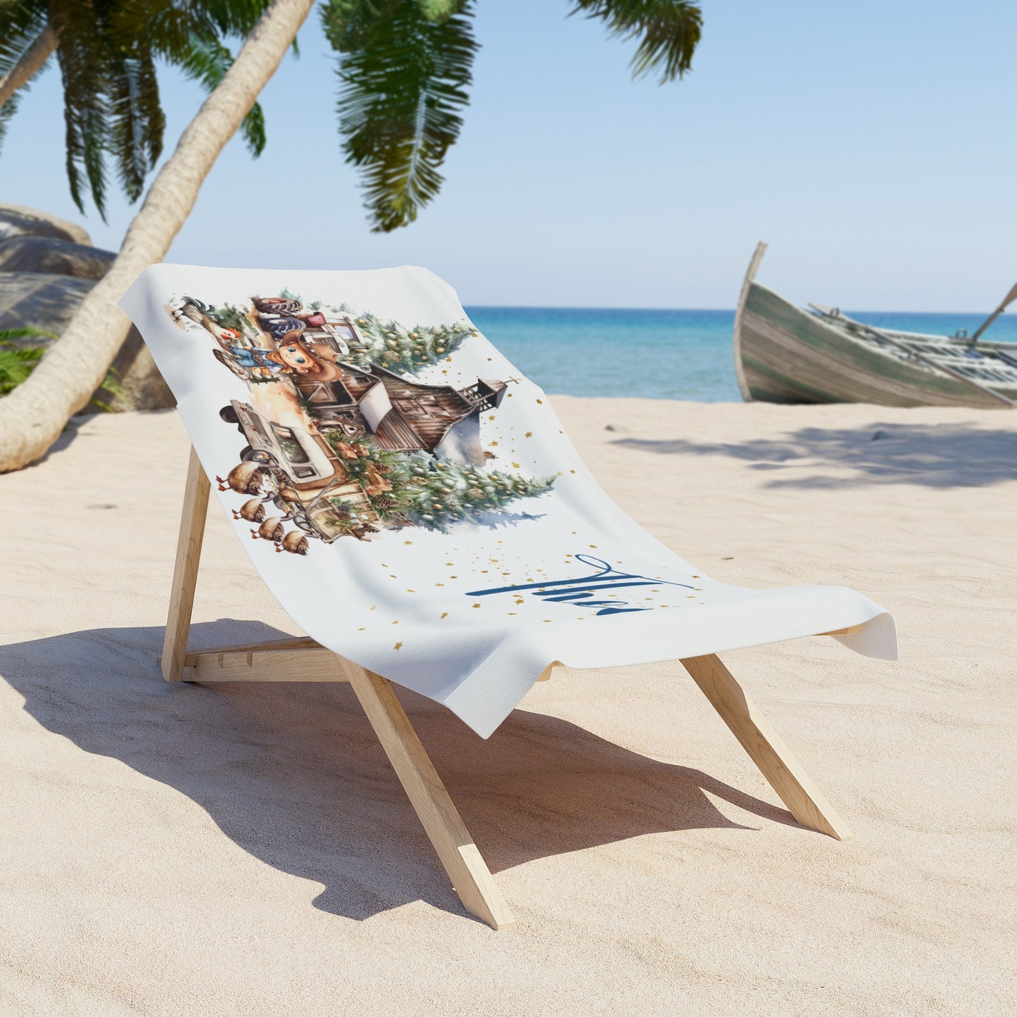 Beach Towel, Country Western Cowboy, Polycotton Towel, 2 sizes Available