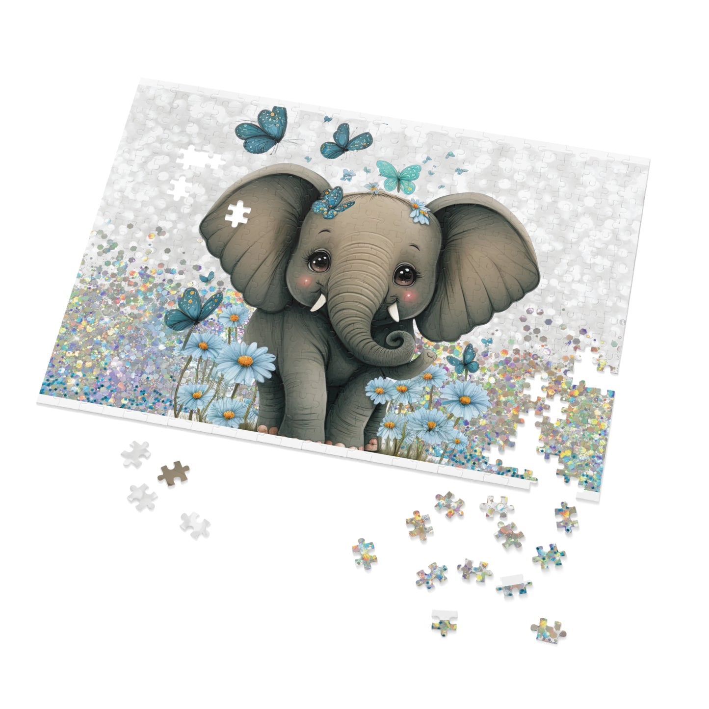 Jigsaw Puzzle, Elephant, Personalised/Non-Personalised (30, 110, 252, 500,1000-Piece)