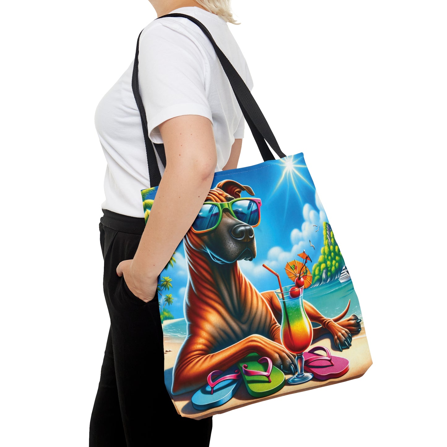 Tote Bag, Dog on Beach, Thai Ridgeback, Tote bag, awd-1250