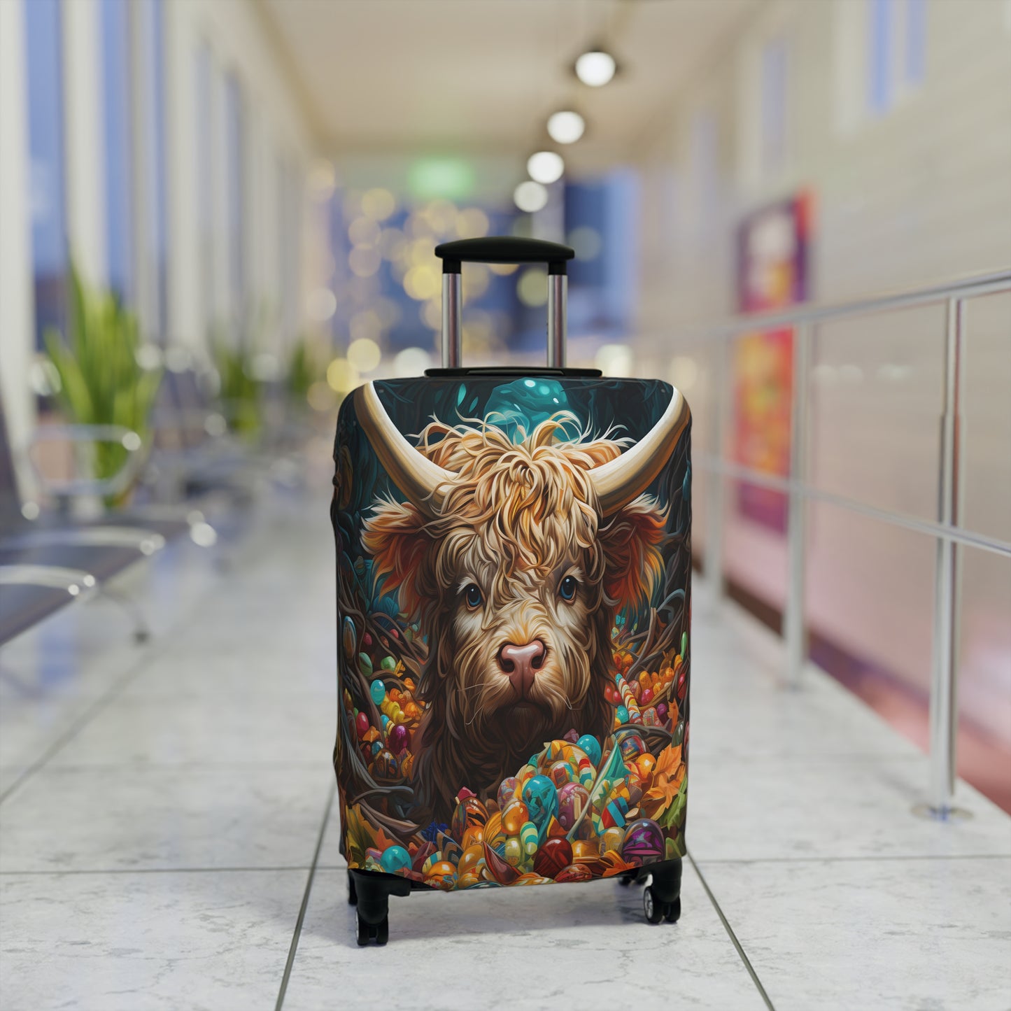 Luggage Cover, Highland Cow, awd-047