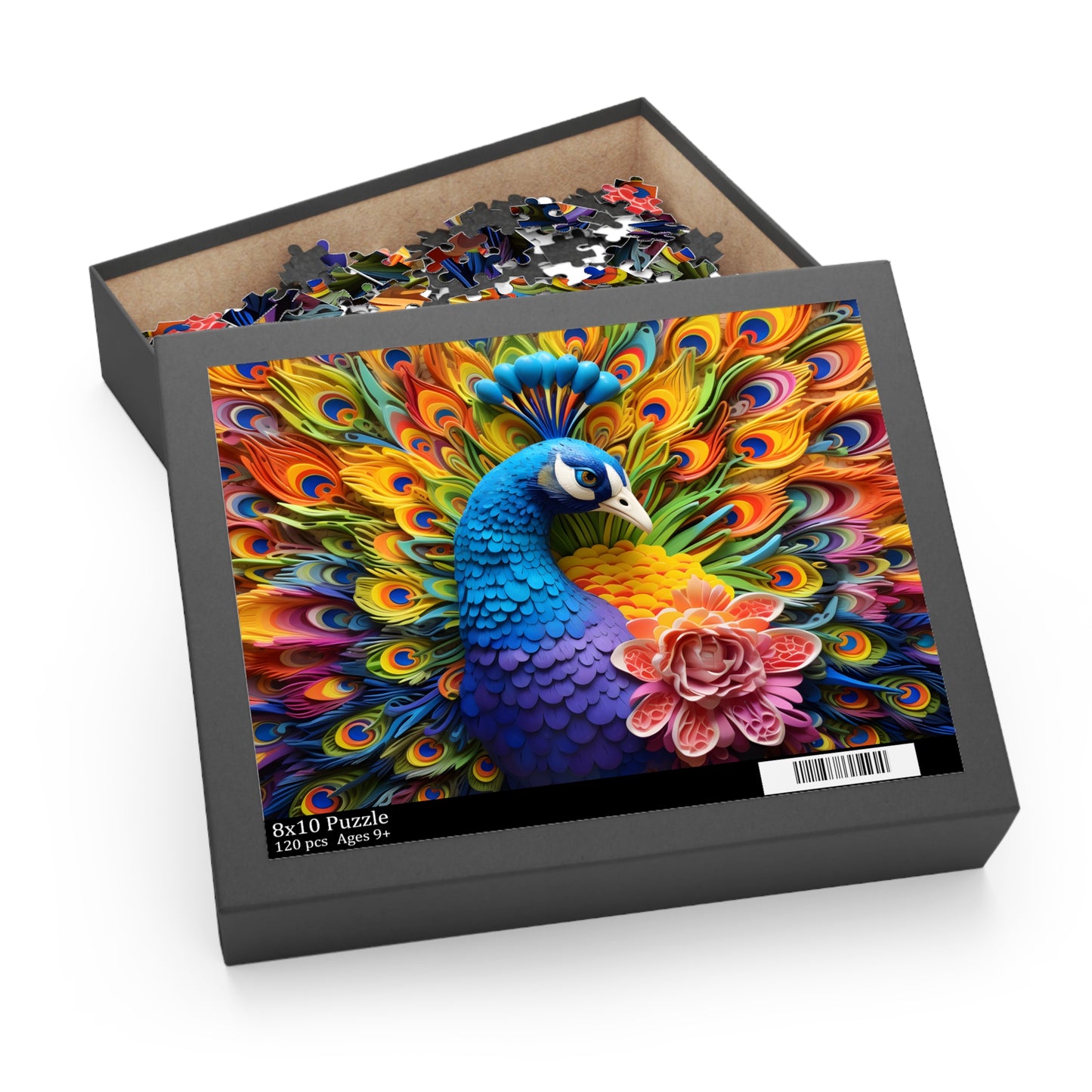 Personalised/Non-Personalised Puzzle, Peacock (120, 252, 500-Piece)