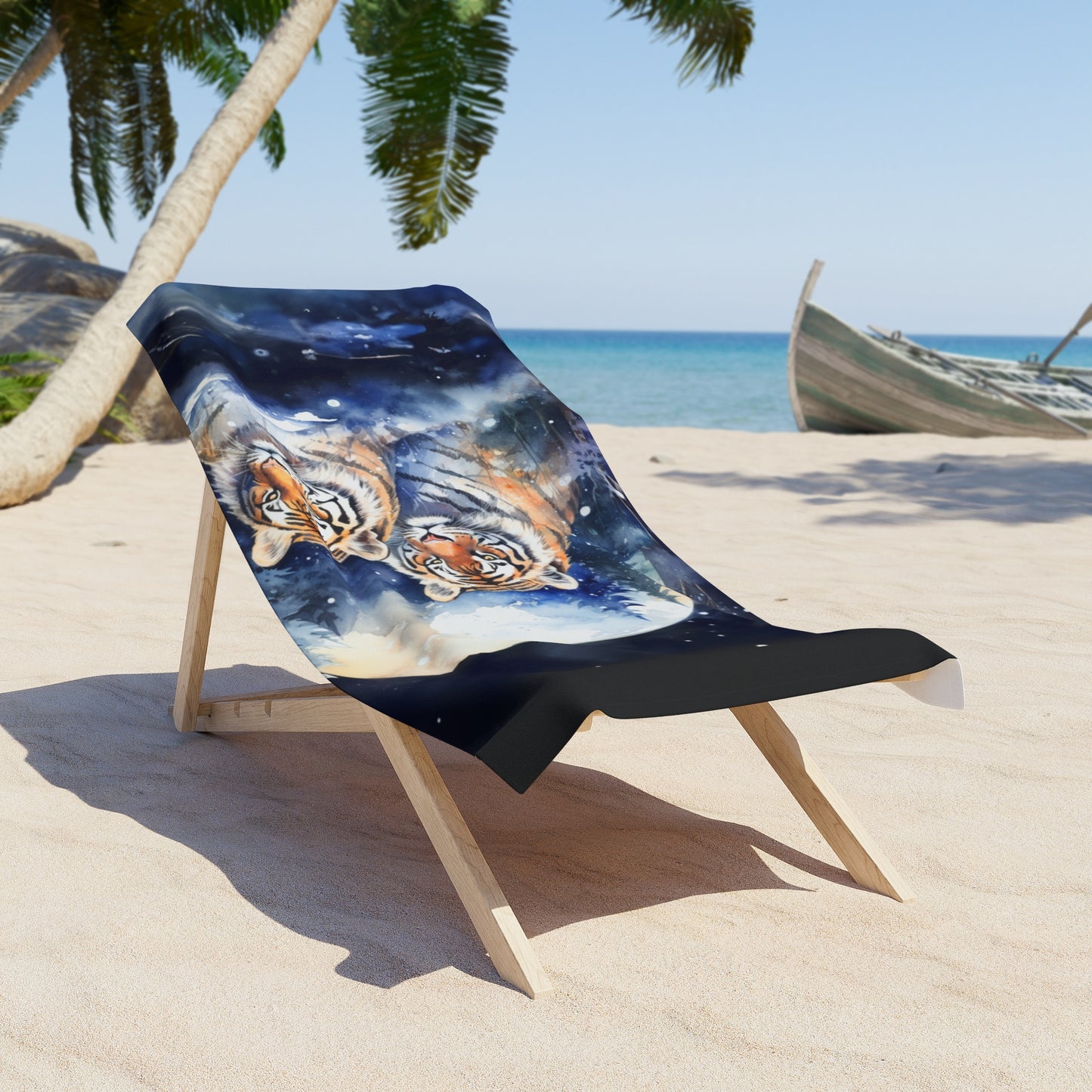 Beach Towel, Tigers, Polycotton Towel, 2 sizes Available