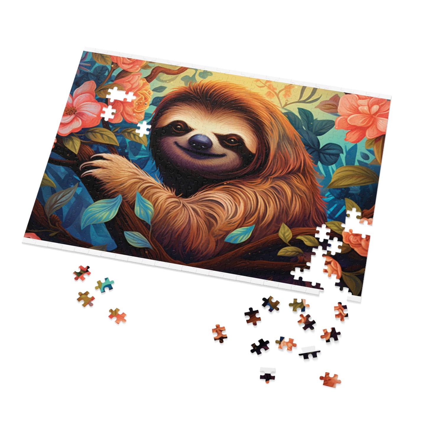 Jigsaw Puzzle, Sloth, Personalised/Non-Personalised (30, 110, 252, 500,1000-Piece)