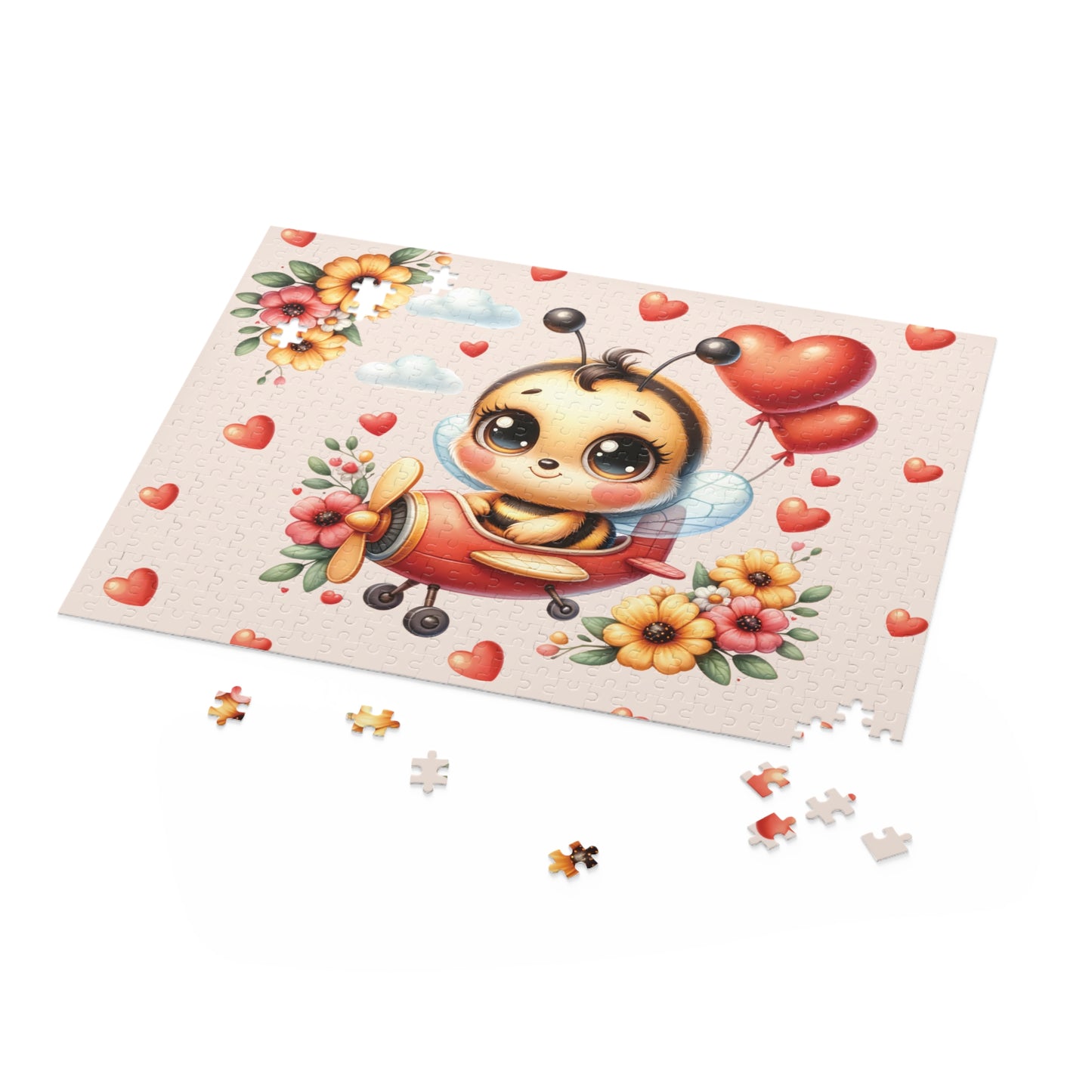 Personalised/Non-Personalised Puzzle, Bee in Plane (120, 252, 500-Piece)