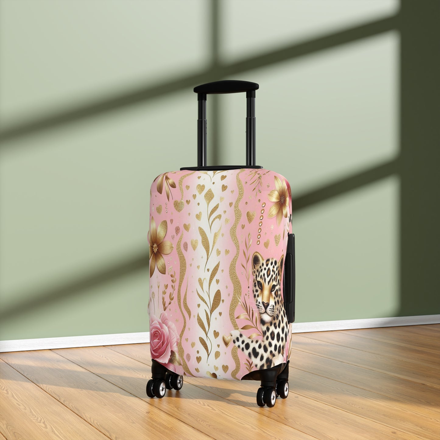 Luggage Cover, Floral Leopard, awd-3078