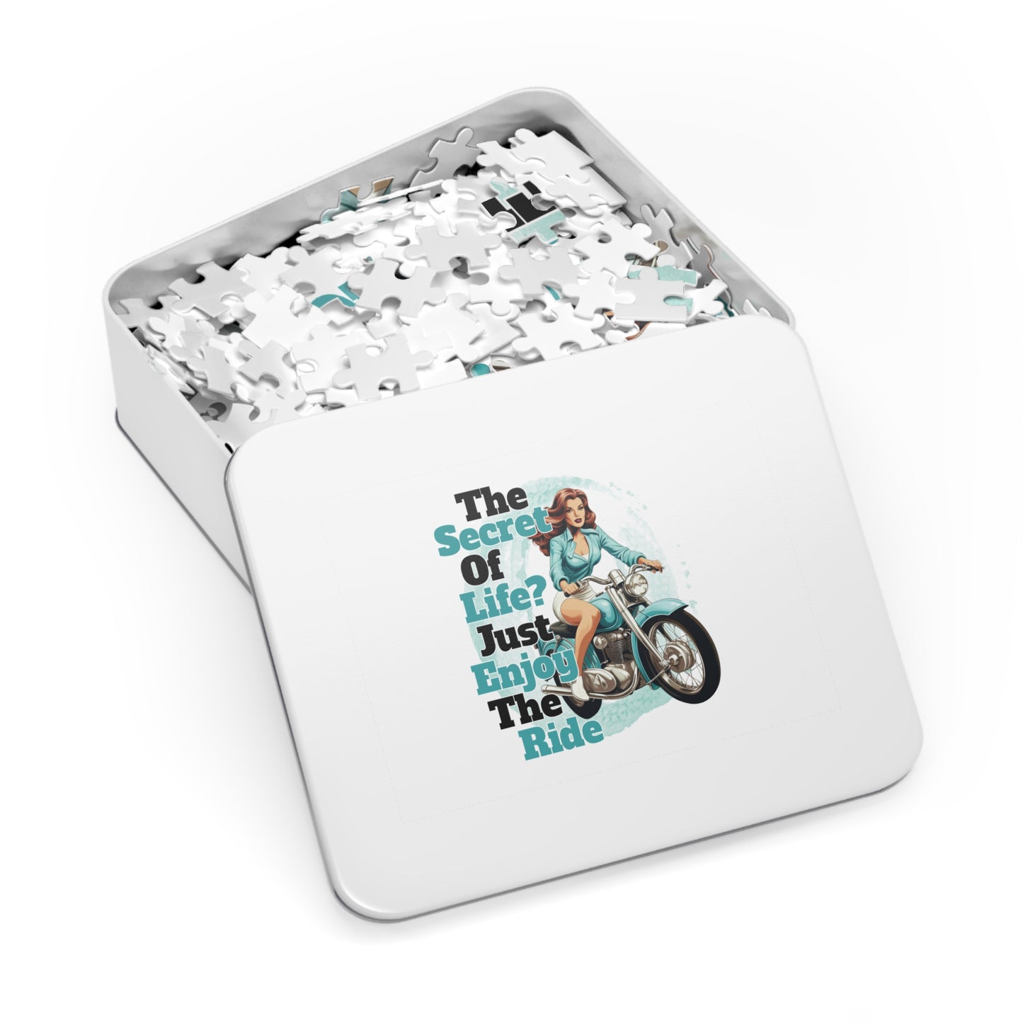 Jigsaw Puzzle, Motorbike, The Secret of Life Just enjoy the Ride, Personalised/Non-Personalised (30, 110, 252, 500,1000-Piece)