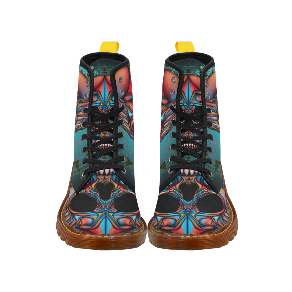 Martin Boots For Women Colourful Skull