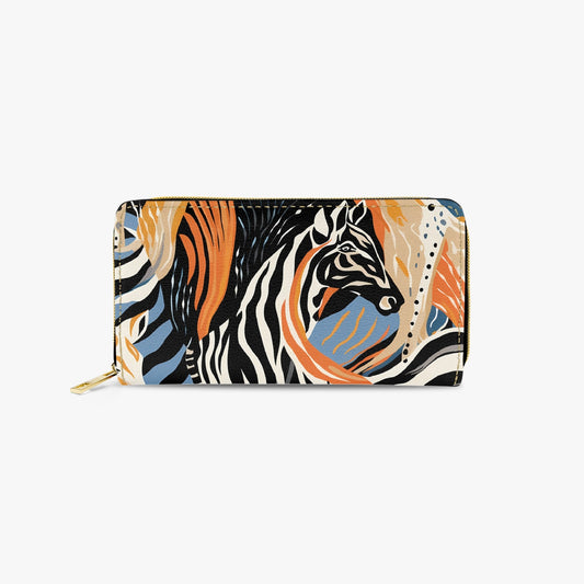 Long Type Zipper Purse - Zebra